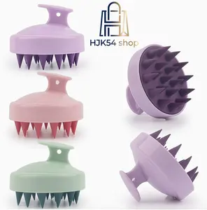 3PCS Scalp Massager Shampoo Brush, Soft Silicone Bristles Hair Scrubber for Wet Dry Hair, Anti-Dandruff Exfoliating Scalp Care Tool for Men Women, Deep Cleansing Head Massager Brush for Shower