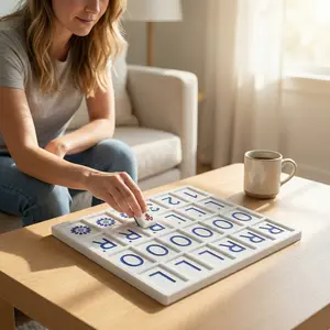 Solo Mahjong Board, Mahjong Practice Board Solo Play American Mahjong Tiles, 3D Printed Practice Rack Training Tool Portable Games Accessory Bingo Set