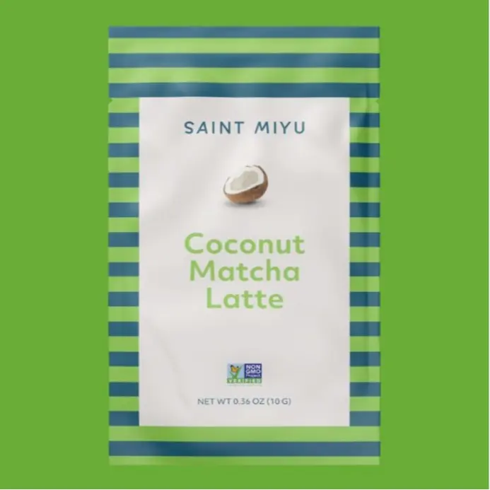 Saint Miyu Coconut Matcha Latte 12ct - Premium Japanese Matcha & Real Coconut - 4.3 oz (123 g)