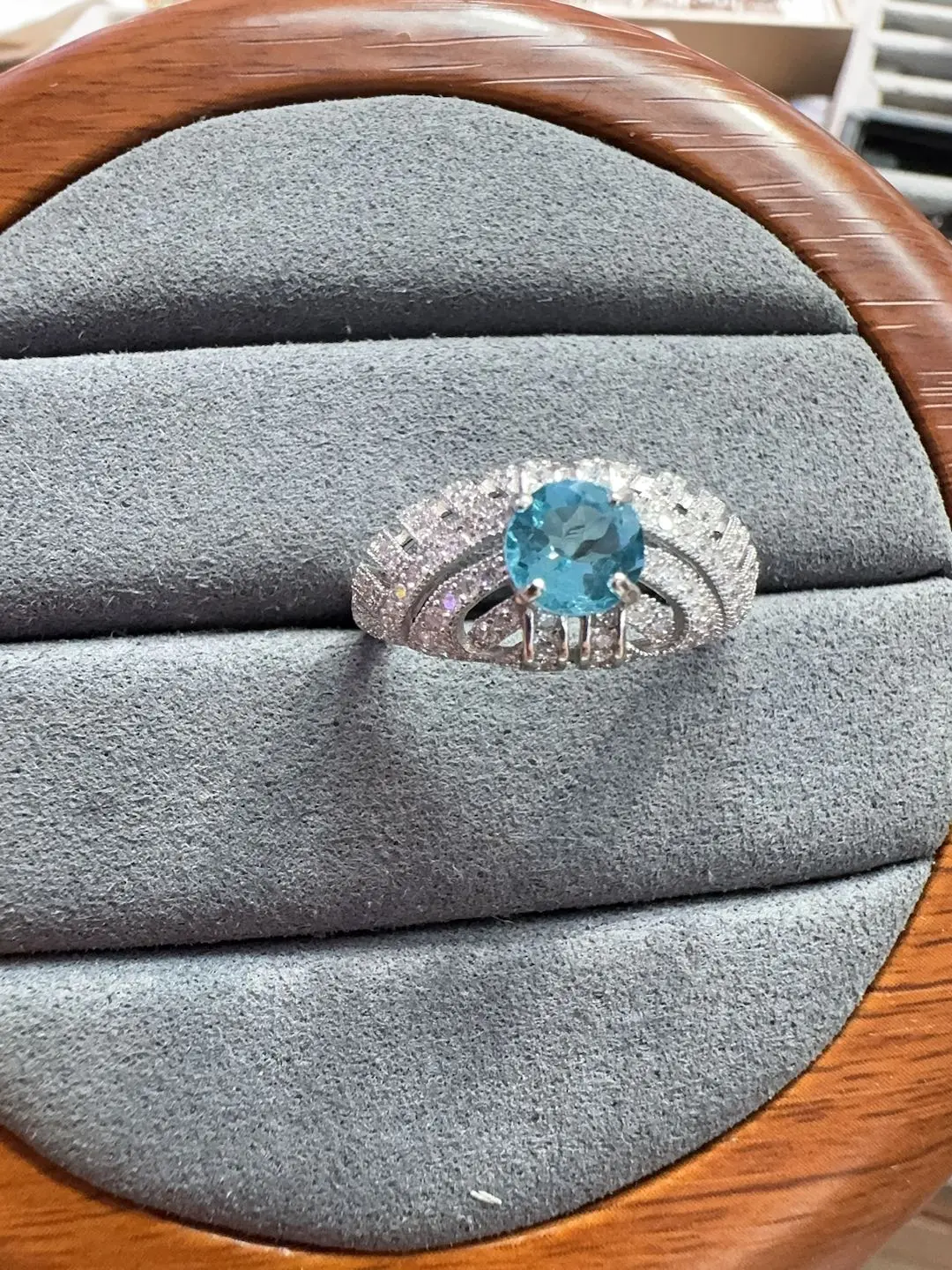 Mary(14258)gc.blue apatite ring s925