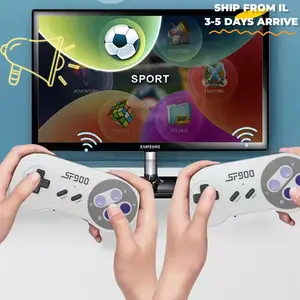 Retro Game Console，SF900 Super Retro Console 5000 Games 2 Wireless Controllers