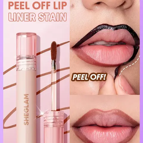 SHEGLAM Fall In Line Peel Off Lip Liner Stain Long Lasting Lipstick Waterproof Nourishing Precision Brush