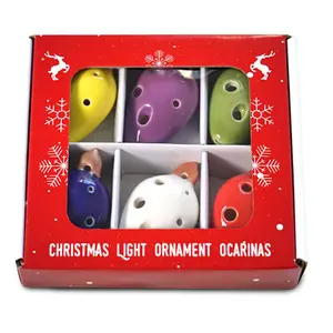 Christmas Light Bulb Ornaments Ocarina Set