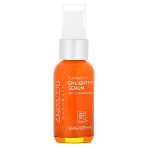 Andalou Naturals Enlighten Serum, Turmeric + C, Brightening, 1.1 fl oz (32 ml)