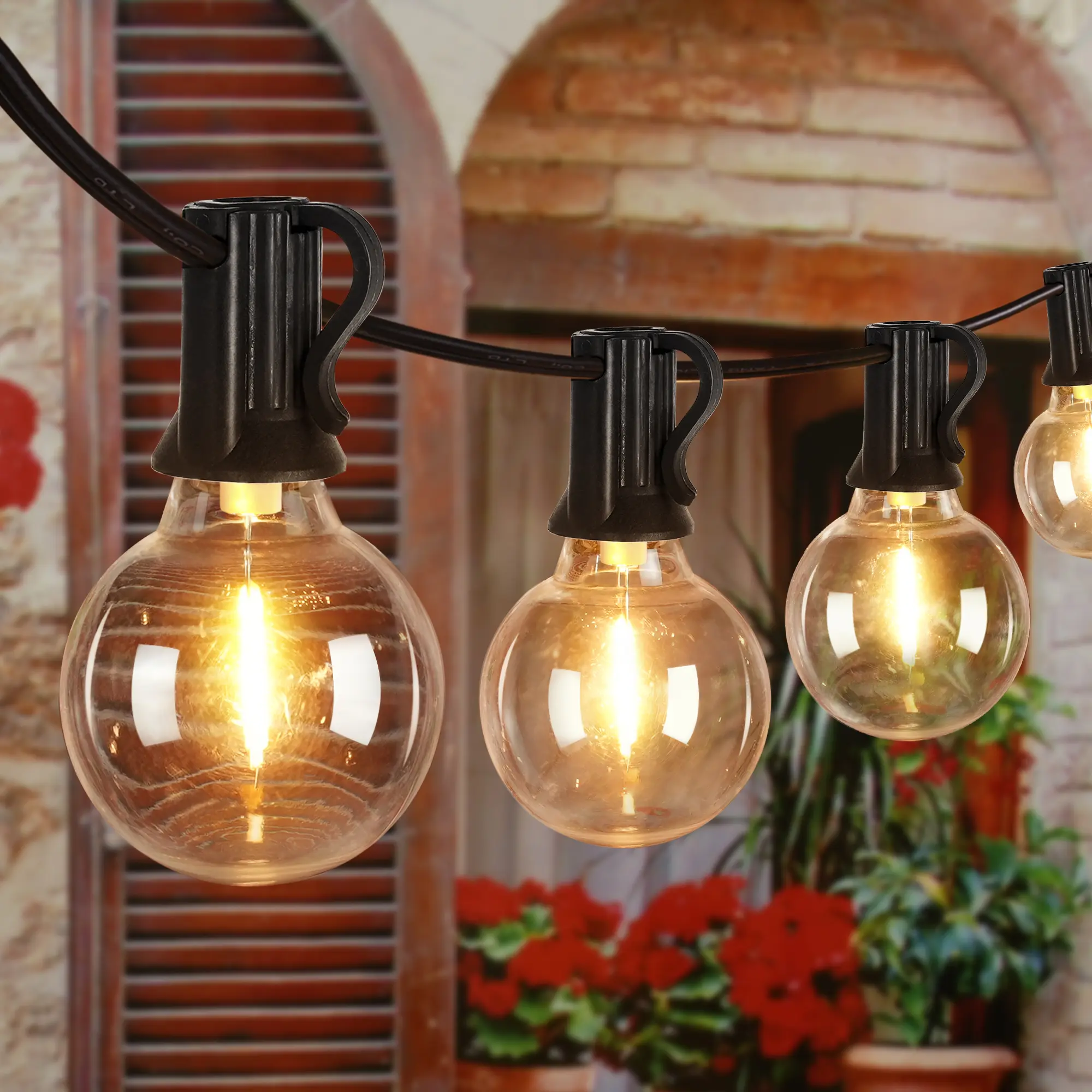 Ollny 150FT Outdoor String Lights, Waterproof Connectable Hanging Lights with 75 Edison + 4 Spare Led Bulbs Plug in, Patio Led Lights for Outside Backyard Garden Camping Porch Decor