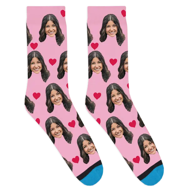 Custom Valentines Socks - Upload Your Photo Custom Valentines Socks - Upload Your Photo