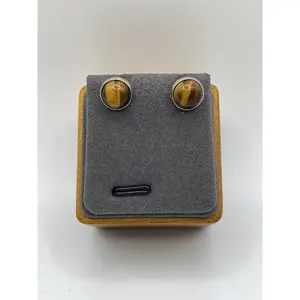 Tigers Eye Stud Earrings