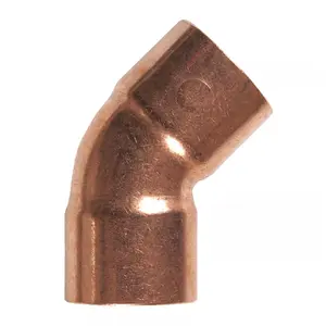 NIBCO 1 in. Sweat X 1 in. D Sweat Copper 45 Degree Elbow – Premium Plumbing Fitting for Smooth Water Flow