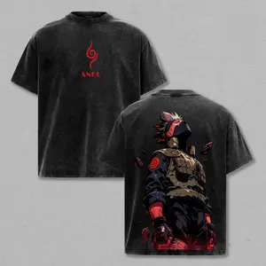 Kakashi ANBU T-Shirt & Hoodie - NRT Double Printed Vintage Washed Graphic Tee, Unisex Oversized Heavyweight Cotton Shirt, ANBU Shirt Design, Gift for Anime Fans funny irish shirt beverage humor shirt