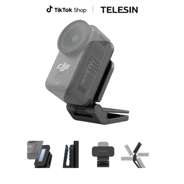 TELESIN Magnetic Pivot Backpack Clip Mount for Xtra Atto/DJI Osmo Nano, N52 Magnetic Holder with 360° Rotation & 240° Tilt, Anti Slip Teeth for Hands Free POV Vlogging