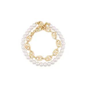 Pearl and Chain Wrap Bracelet