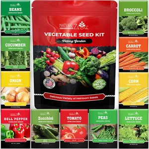 11 Heirloom Seeds for Planting Vegetables and Fruits, 4800 Survival Seed Vault and Doomsday Prepping Supplies, Gardening Seeds Variety Pack, Vegetable Seeds for Planting Home Garden Non GMO… NatureZ Edge