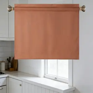 Simple Rod Pocket Curtain Table Skirt, Kitchen Cabinet Cover, Dustproof Doorless Wardrobe Closet Partition, No Ca Prop 65 Warning