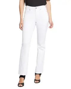 NYDJ Ellison High-Rise Optic White Straight Leg Jean