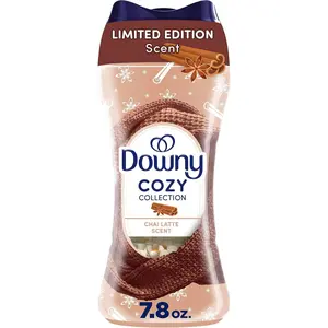 Downy Cozy Collection In-Wash Laundry Scent Booster Beads Chai Latte Scent 7.8 oz Limited Edition Long-Lasting Fragrance Safe for All Machines
