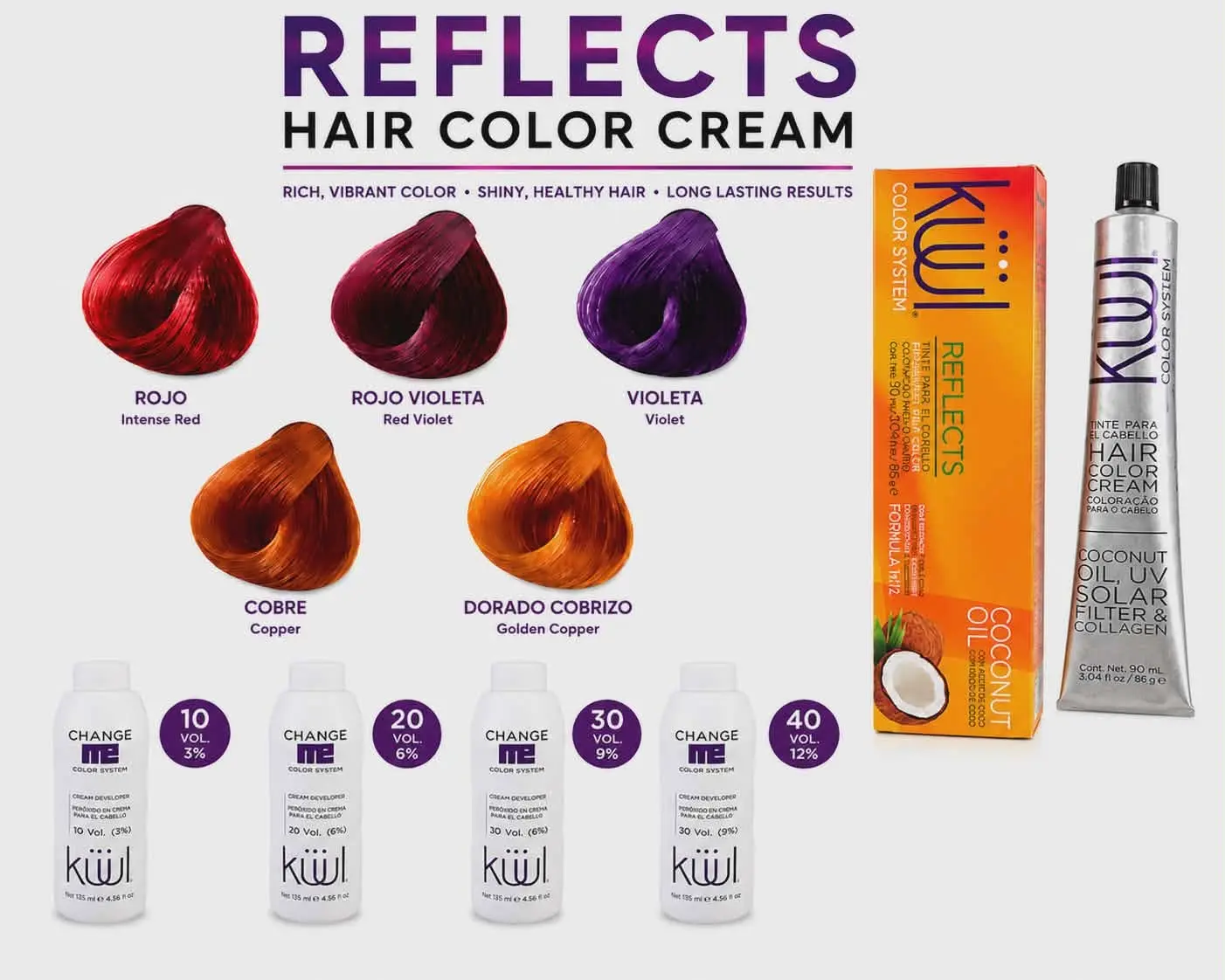 KUUL Color System Reflects Hair Dye, Creates Vibrant Reflection and Enhances Color, Haircare Product, 3.04 fl oz, Hairdye