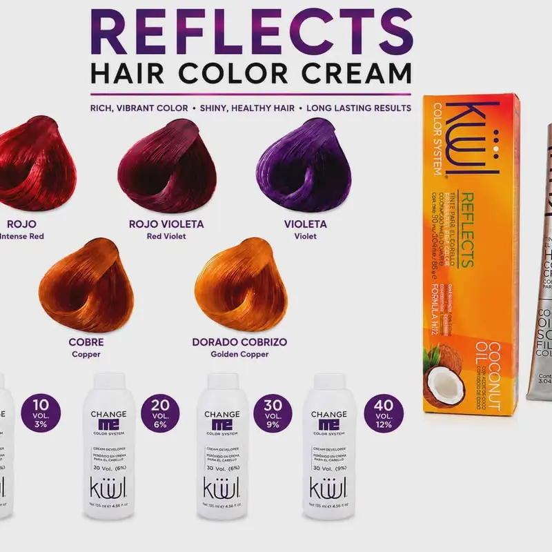 KUUL Permanent Cream Hair Color - Brightening Unisex Haircare Formula with Vibrant Red Reflection for Total Transformation, 3.04 fl oz (200g), Youth-Focused, 24 Months Shelf Life, Contains Neither Harmful Additives, Kuul Color System