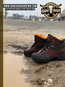 Waterproof and Oil Resistant Work  Boots   MOD-625 Dark Brown Premium Leather Lace-Up Hight Quality