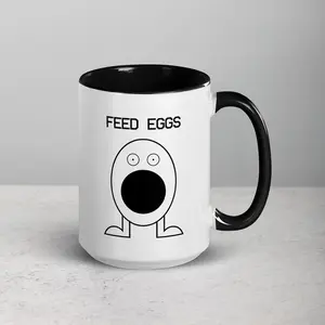 Funny I Think You Should Leave Feed Eggs Ceramic Mug ITYSL, I Think You Should Leave TV Skit Parody, Tim Robinson Sloppy Steaks Comedy Mug, Hilarious TV Show Inspired Coffee or Tea Cup, UniquJe Fan Gift, Comedy Lover Ceramic Mug