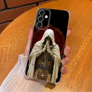 Mexico Day of the Dead Santa Muerte Traditional Aesthetic TPU Casing For SAMSUNG GALAXY A 123456 Moto G 302010 52 82 54 64 84 Poer 45G L1747 Four Corners Transparent Soft Silicone TPU Gift Shockproof Full Protection Anti-Drop Phone Cases Shell Cover