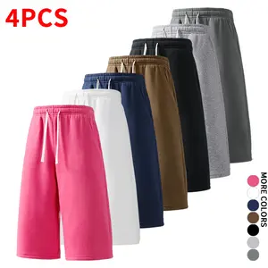 TikTok best-selling 3-piece aesthetic knee-length shorts set: minimalist white and pink athletic shorts, drawstring Bermuda shorts, suitable for everyday wear and street style. Father's Day Gift
