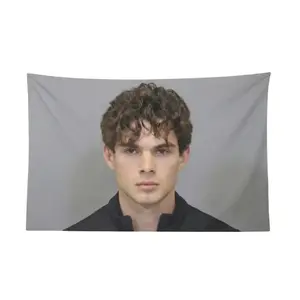 Clavicular Mugshot Iconic Moment Wall Flag - Celebrate Sports History with Teamwork Excellence and Collaboration Tribute Home Bedroom Decor Tapestry Bedroom Dorm Wall AthleteFlags Athlete Flags