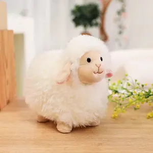 Wholesale 22cm-35cm Soft Dudu Sheep Cotton Plush Toys - Unisex XL Model Alpaca Stuffed Dolls, Baby Kids' Gift, Animals & Nature Themed House Decoration