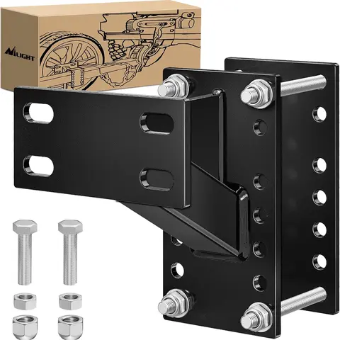 Nilight Heavy-Duty Solid Iron 4-Hole Design Spare Tire Carrier Bracket, Bolt-Incline Tire Support with Boat-Ready Mount, Fits 4-6 Lugs Wheels on 4"-5.5" Bolt Patterns, 150lbs Loading Capacity, for Vehicle & Boat Trailers Accessories