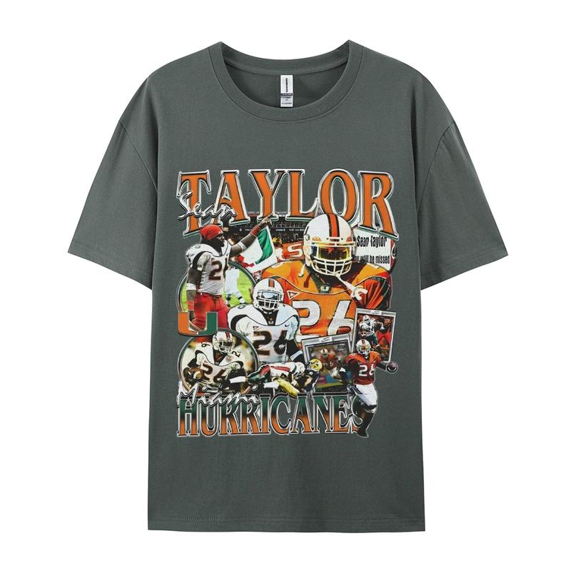 Classic Style Unisex Pure Cotton T-Shirt Graphic Sean Taylor - Miami T-Shirt, Gift For Fan, Gift For Her, Gift For Him