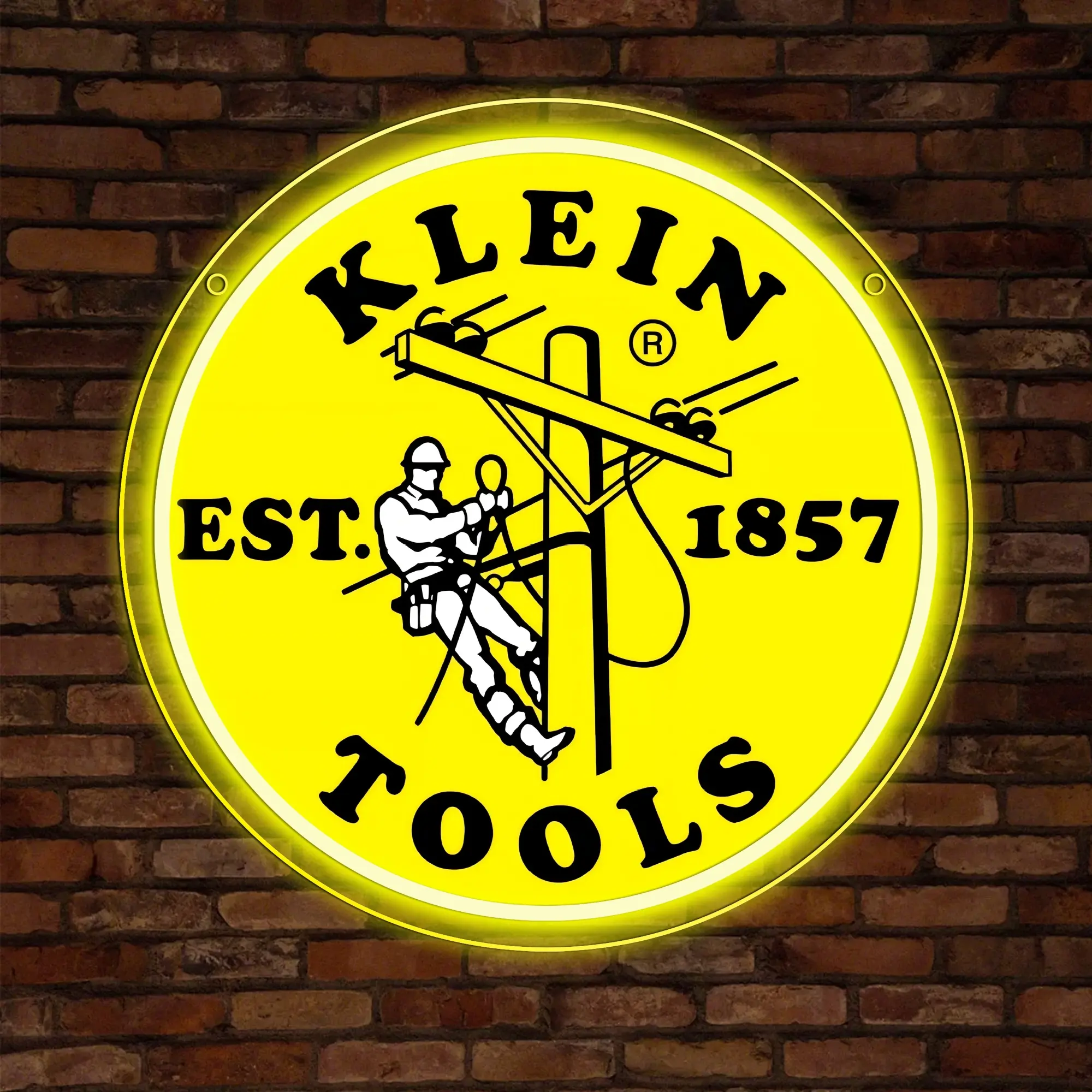 Vibrant Tools Sign, Vintage-Inspired Round LED Neon Light Wall Art, Home Decor Lighting, Decorative Atmosphere Light, USB Powered Light for Home, Garage, Cafe and Bar, Ambient Lights
