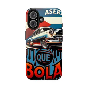 Tough Phone Cases, CUBA, ASERE QUE BOLA, BANDERA CUBANA, Accessories Protection Wireless Custom Resistance Handheld Cover Protective Protector Shockproof