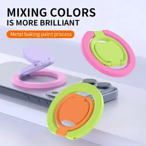 Foldable Magnetic Phone Ring Holder - 360° Adjustable Kickstand, Strong N52 Magnet, Multi-Functional Grip & Stand for iPhone, Android, Smartphone, Cellphone