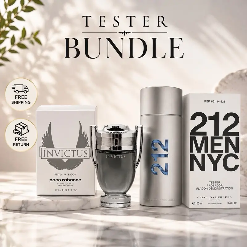 Paco Rabanne Invictus EDT 100 ML + 212 NYC Men Tetser 100 ML Tester Duo Bundle