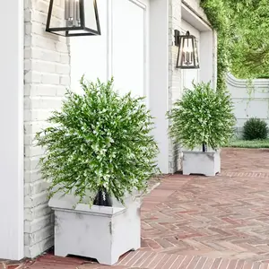 Artificial Lavender with Ground Spike, UV-Resistant Faux Shrub for Indoor & Outdoor Decoration, Ideal for Home, Garden, Office, Weddings, Lifelike Artificial Flower