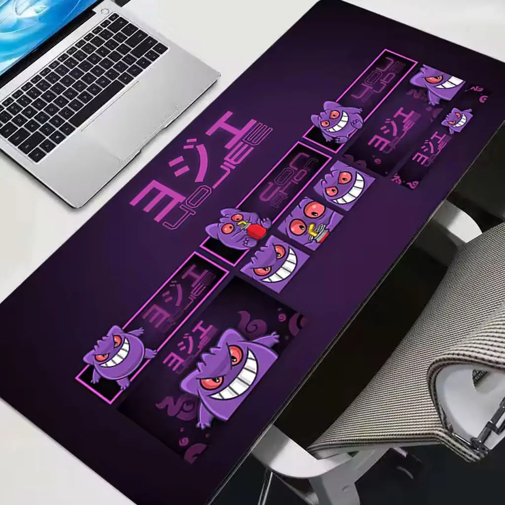 GGengarr Neon Anime Gaming Desk Mat Large Mouse Pad