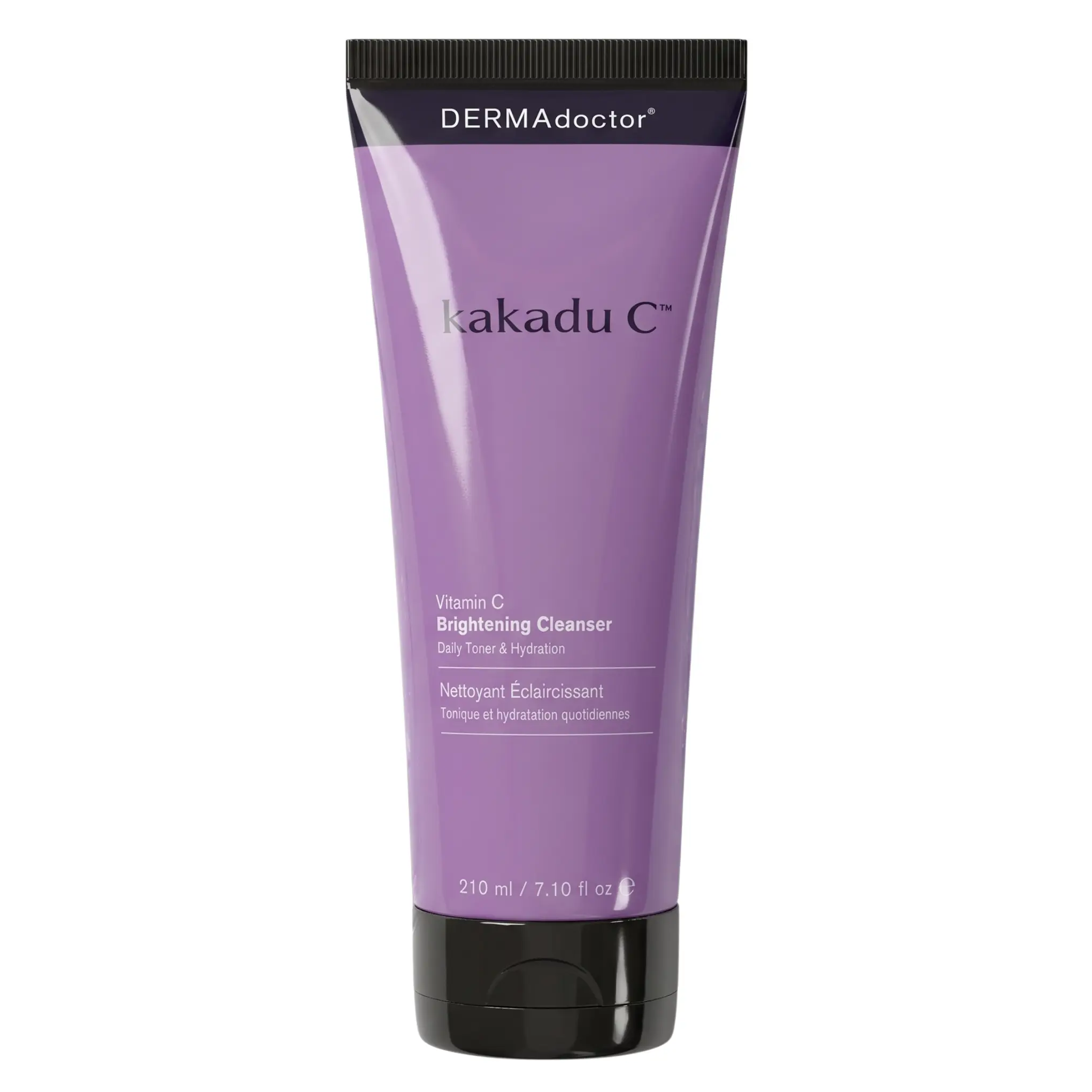 DERMAdoctor Vitamin C Facial Cleanser – Daily Face Wash, Toner & Makeup Remover with High-Potency Kakadu Plum – Deep Cleansing Formula to Refresh Skin, Clear Pores & Remove Oil, Sunscreen & Impurities