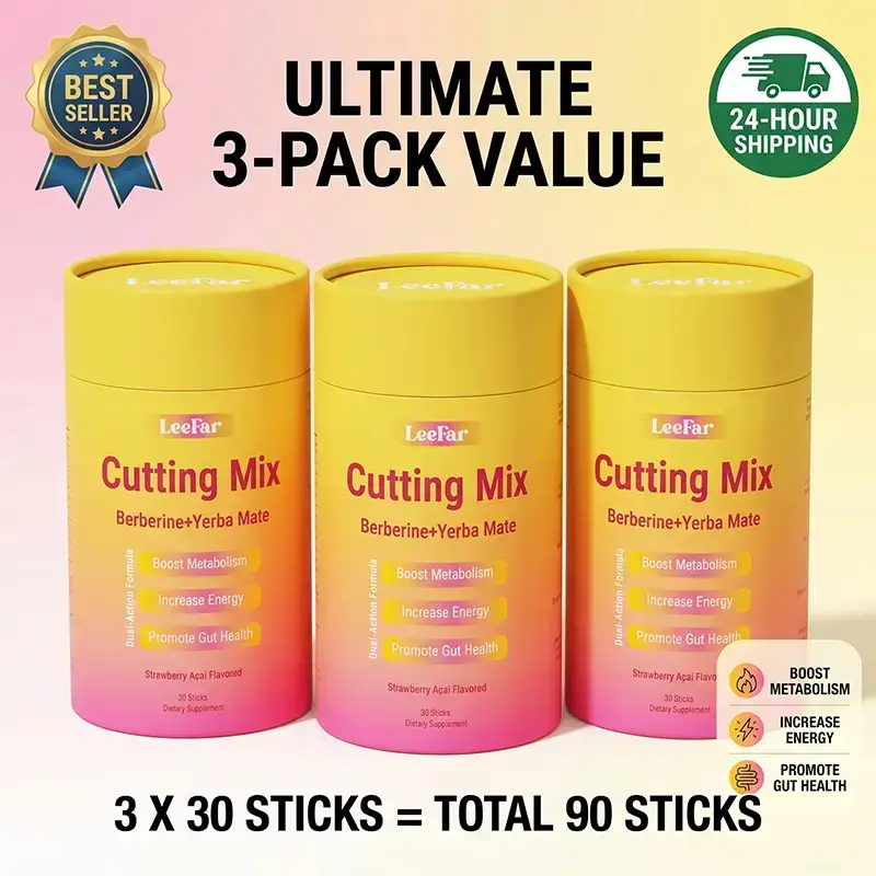 3-Pack Strawberry Açaí Wellness Drink – Clinically Inspired Energy + Metabolism Boost, 30-Day Supply