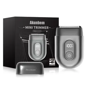 Akunbem Mini Electric Razor for Men , Waterproof & Comfortable One-Button Long Lasting for Travel & Daily Use, 2025 New Beard Shaver