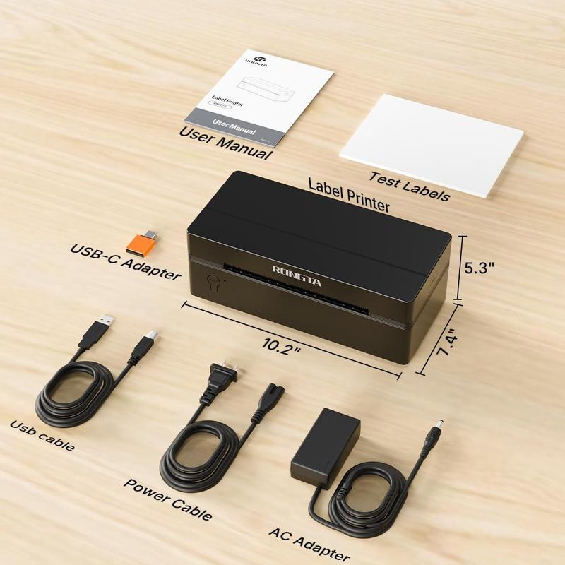 RT  Shipping Label Printer, Bluetooth Wireless Thermal Label Printer, Compatible with iOS, Android, Windows, Mac, Chromebook, Widely Used for Etsy, Ebay, Shopify, USPS