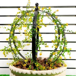 Metal Obelisk Trellis for Outdoor Garden - 18x22 Inches Durable Round Topiary Frame, Easy Assembly & Compact Storage,  for Climbing  Decorative Garden Accent