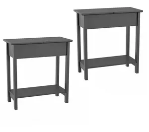 Lavish Home 2 Flip-Top Console Tables Hidden Higed Storage