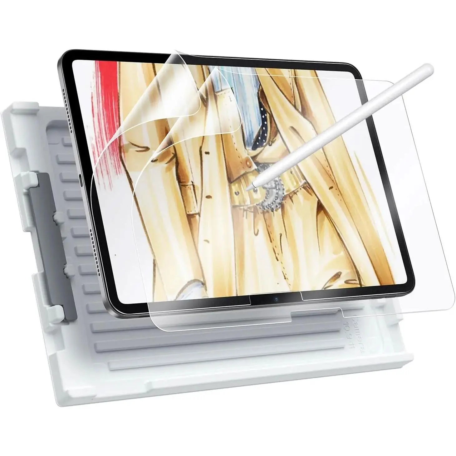 2 Pack Paper-Feel Screen Protector for iPad Air 11 Inch M3/M2 (7th/6th Generation, 2025/2024), Write and Draw Like on Paper, Scratch Protection with Easy Application Tray, Thin and Responsive