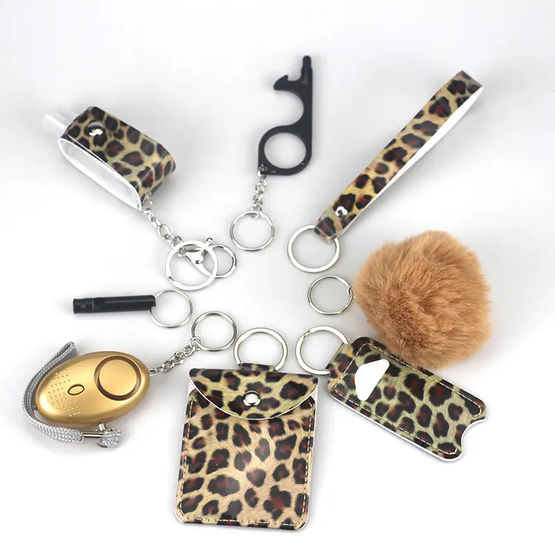 Cute Leather, Safety Keychain, Personal Alarm, Whistle, Stylus