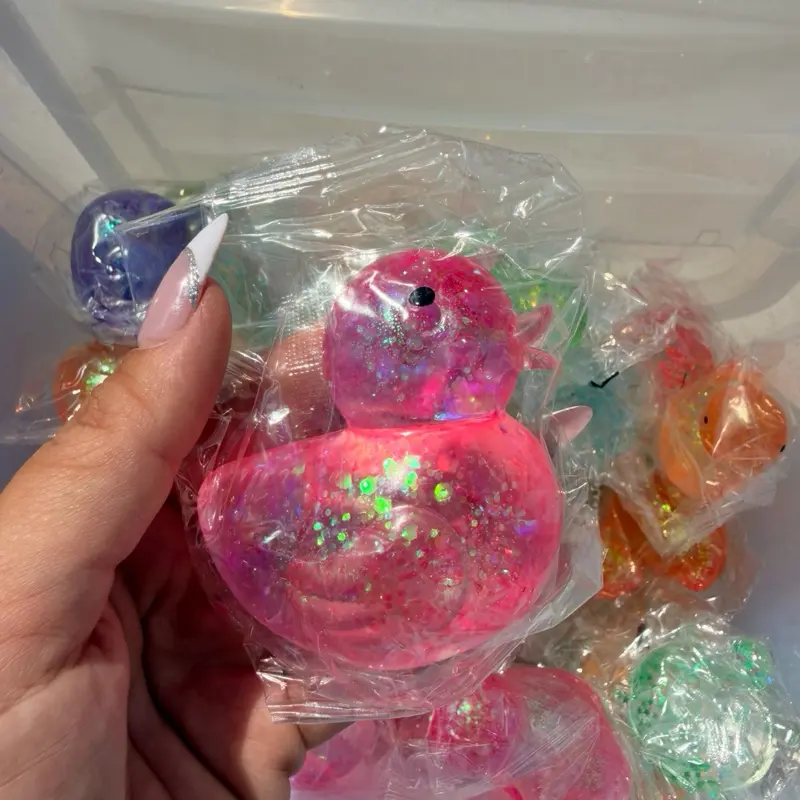 Sugar Texture Duck Squishy Toy, Anxiety Relief Product, Stress Relief Tool, Decompression Squeeze, Sensory Calming Tool, Sensory Stress Reliever