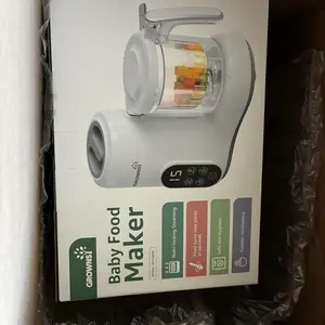 Grownsy Baby Food Maker with Steam Basket, One Step Baby Food Processor Steamer Puree Blender Grinder Mills Machine, Auto Cooking Grinding and Sterili-zing, 2025 New Product