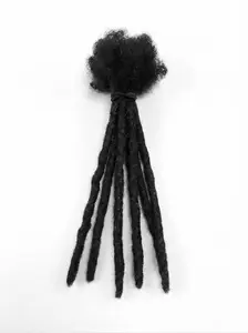 Human Hair Dreadlocks Loose Ended - Afro Kinky Medium 1/4" 5 Locs