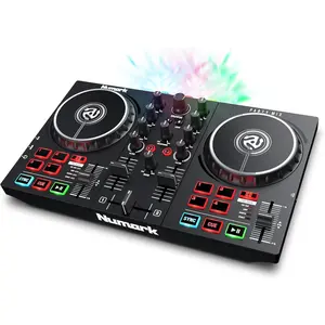 Party Mix II DJ Controller with Lights, 2 Decks, Mixer, Audio Interface and Serato Lite