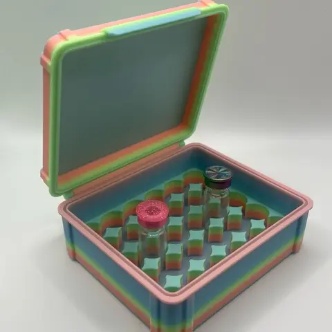 Peptide Storage Box, Peptide Storage Case,  3ml Vial Case. Multiple Colors. Fridge and Freezer Safe  GLP1 Case - V4