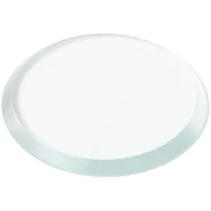 Plymor 1.5" Round, 3mm Thick Beveled Clear Glass Circle