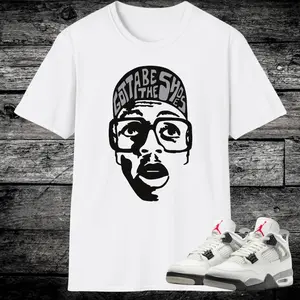 Jordan 4 White Cement Sneaker Match Shirt, White Cement Grey Black Jordan 4 Shirts